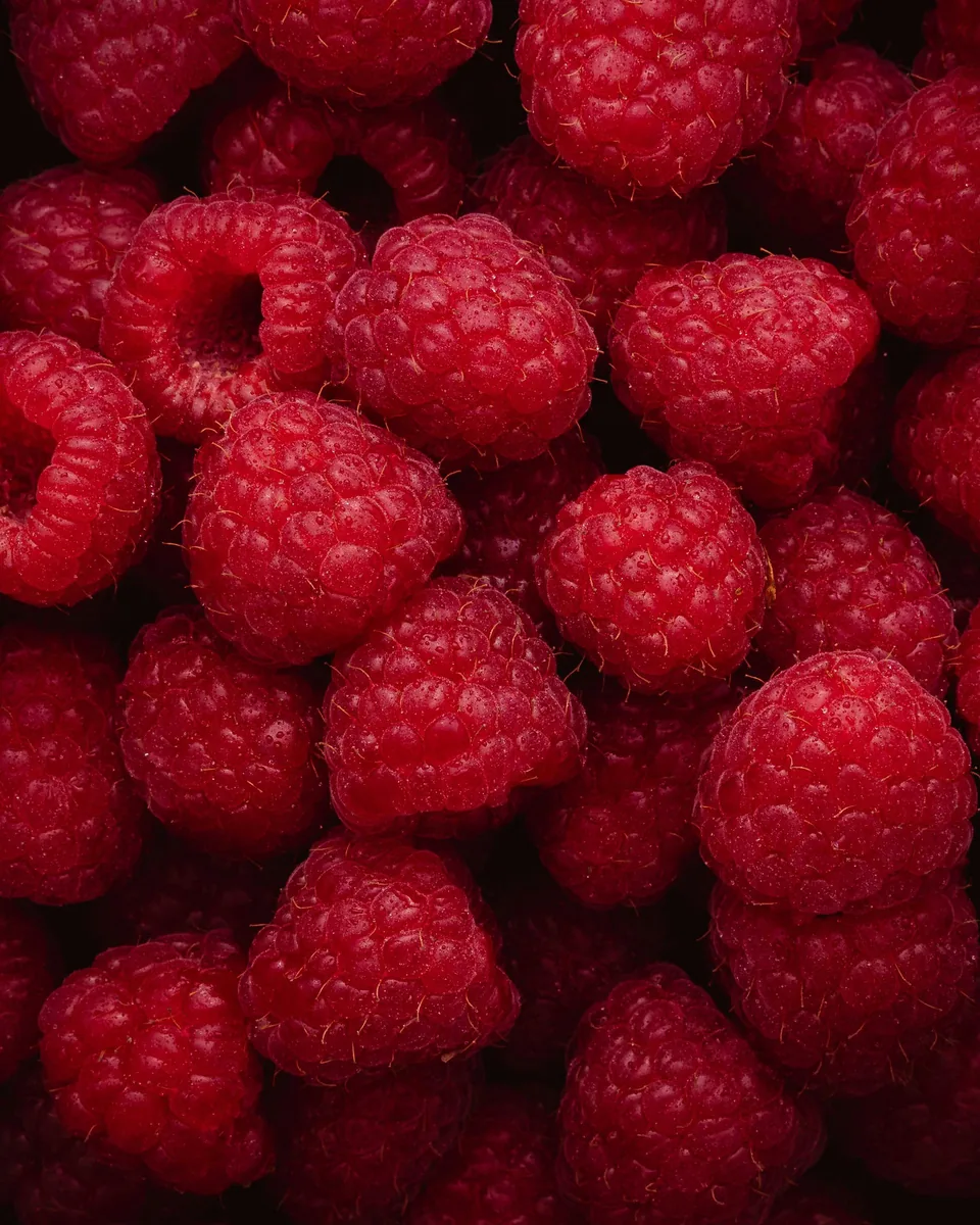 Close-up of fresh raspberries