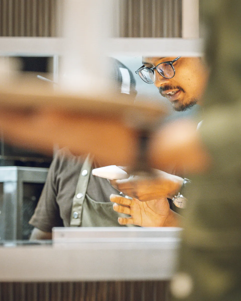Chef at work in a restaurant kitchen, Of The Earth